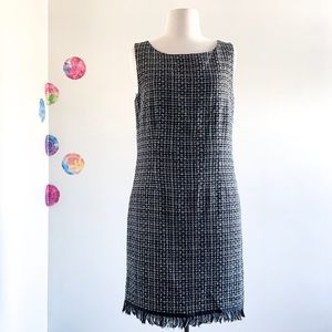 LAUNDRY SHELLI SEGAL Tweed Fringe Dress size 8